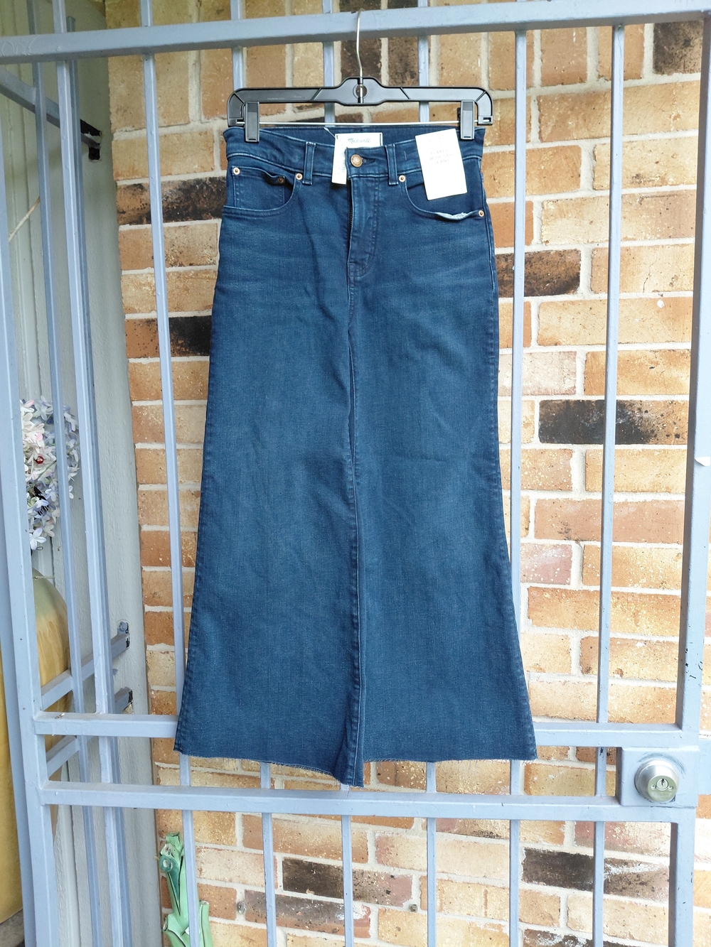 High-Waist Dark Blue Denim Maxi Skirt - Women Jeans#(C9)